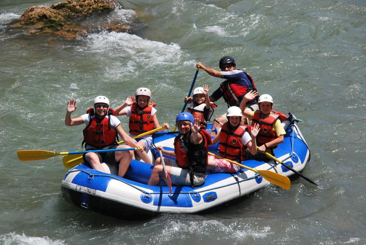 Raft on the river